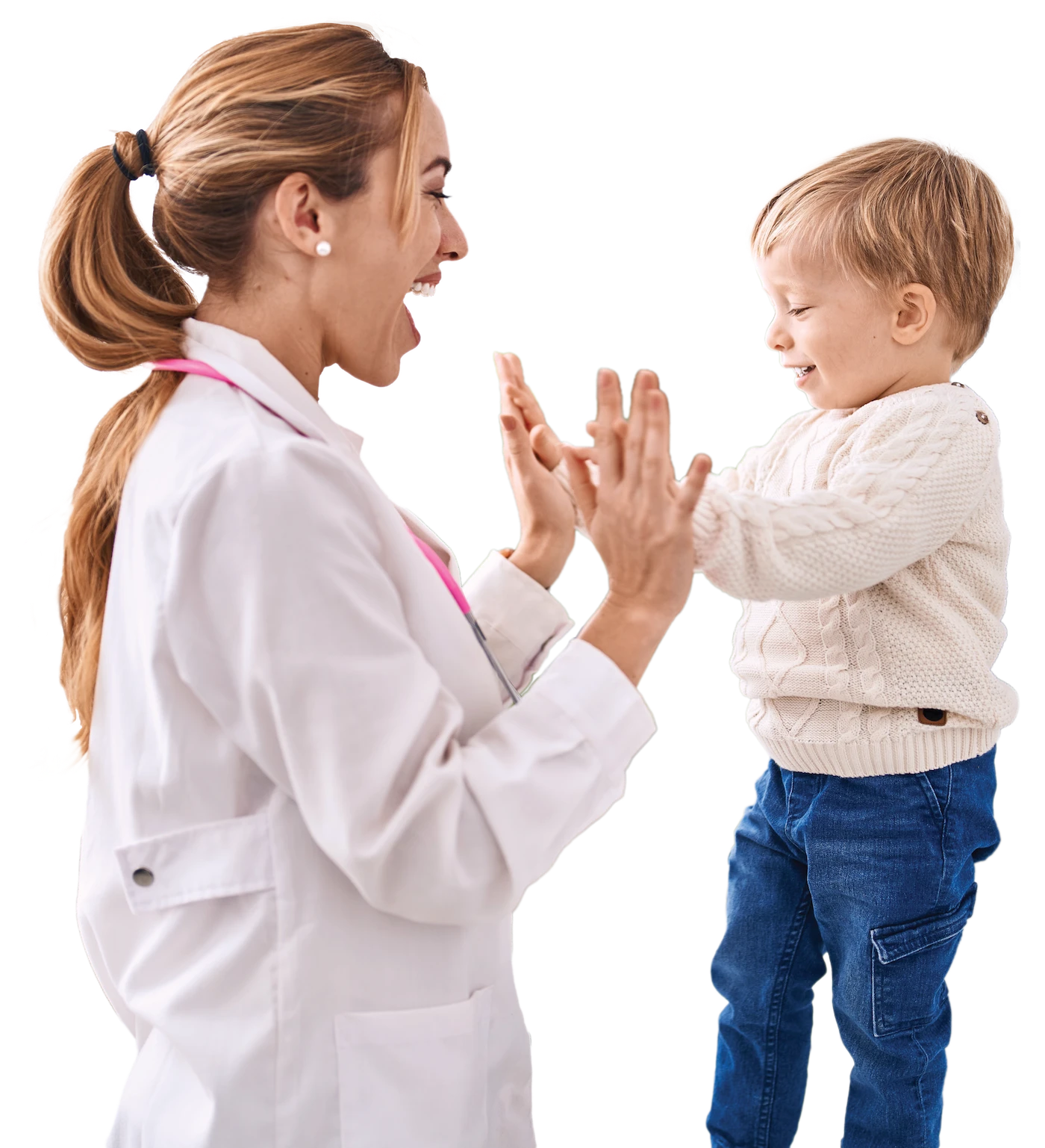 Doctor caring for a child patient