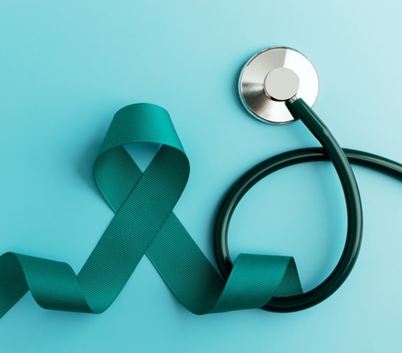 Cervical cancer awareness ribbon