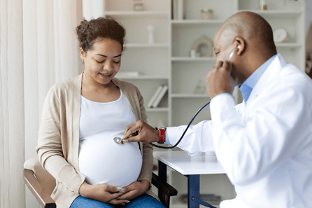 doctor with pregnant woman